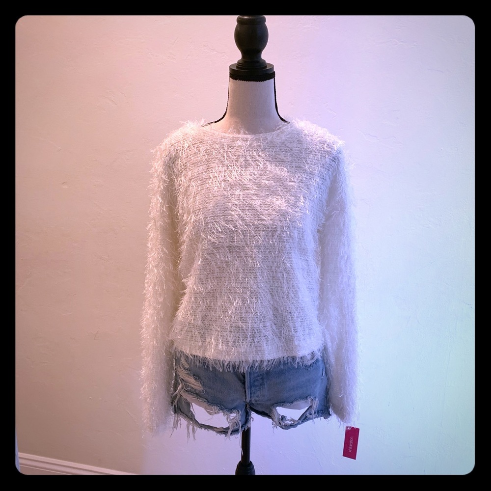 Soft and Fuzzy Open Back Sweater